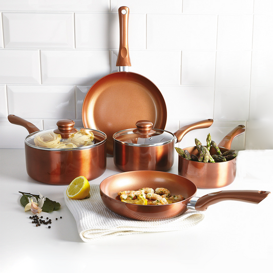 CopperGleam™ Ceramic Nonstick Cookware Set. Veteranshops.com