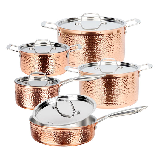 ChefHammer™ Tri-Ply Copper & Stainless Steel Cookware Set. Veteranshops.com