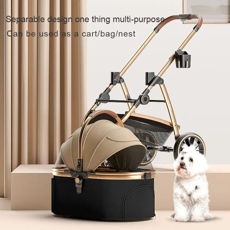 PawVoyage™ Elite 4-Wheel Pet Stroller Ultimate Luxury Carrier Veteranshops.com