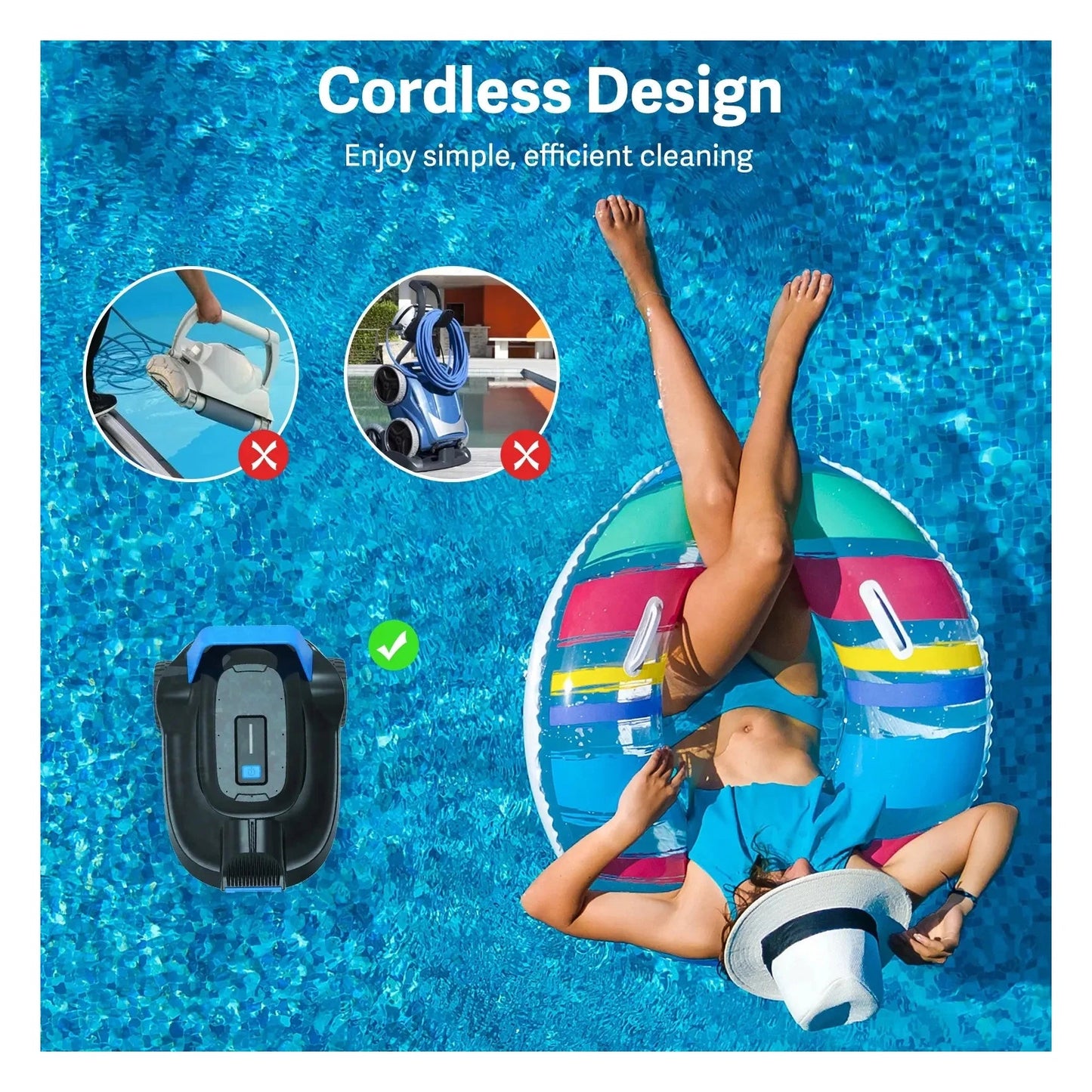 EcoSwipe BudgetBot™ | Cheap Wireless Pool Cleaning Robot Veteranshops.com
