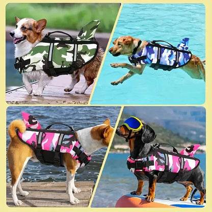 Dog Life Jacket Lightweight Adjustable Velcro Medium to Large Dog Swimwear eprolo