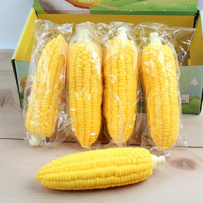 Creative Squishy Simulation Corn TPR Soft Stress Relief Pull-and-Play Corn Decompression Toy eprolo
