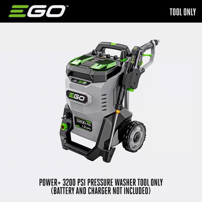 EGO POWER+ 3200-PSI 1.2-GPM Cold Water Battery Pressure washer with 5 Spray Tips