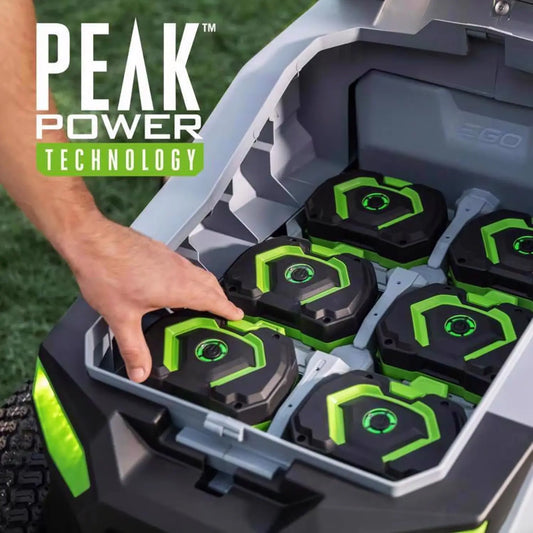 EGO POWER+ 42-inch T6 Lawn Tractor with 6 x 6.0Ah Batteries, 800W Turbo Charger, and Charging Adapter Veteranshops.com