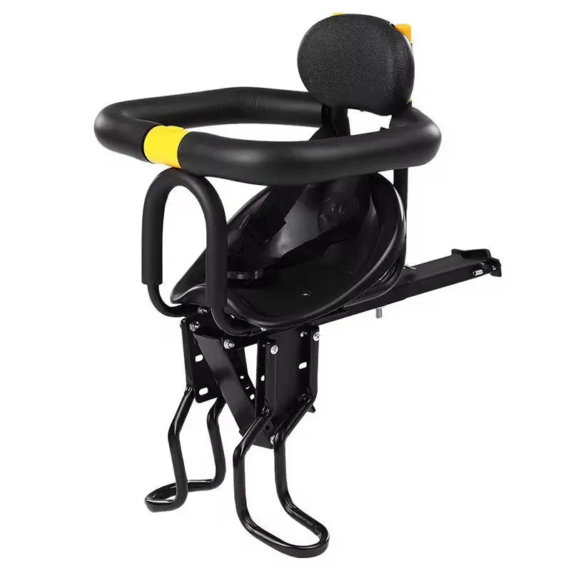 Heavy Duty Front Bicycle Child Seat - Supports 35kg - Adjustable Kids Bike Seat with 3-Point Safety Belt & Non-Slip Pedals eprolo