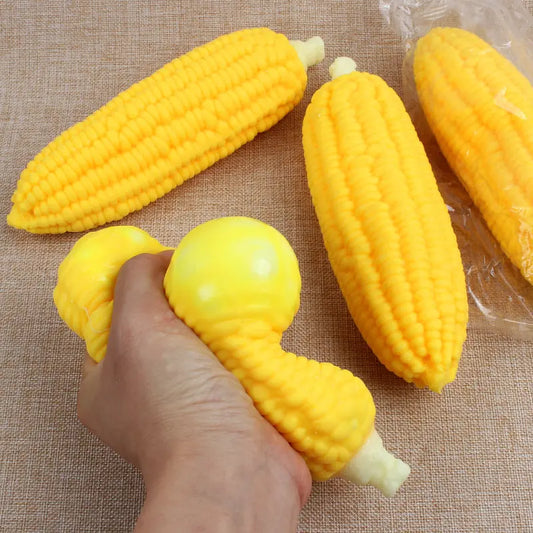 Creative Squishy Simulation Corn TPR Soft Stress Relief Pull-and-Play Corn Decompression Toy eprolo
