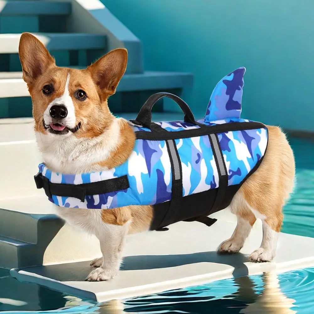 Dog Life Jacket Lightweight Adjustable Velcro Medium to Large Dog Swimwear eprolo