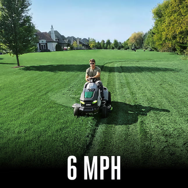 EGO 42in Lawn Tractor with 6Ah Battery 6pk, Turbo Charger & Adapter Kit Veteranshops.com