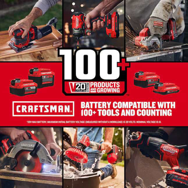 CRAFTSMAN V20 20-volt Lithium ion (Li-ion) Forward-rotating Cordless Electric Cultivator Veteranshops.com
