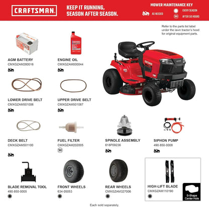 CRAFTSMAN 36 Inch Riding Lawn Mower Tractor Battery Powered Electric Riding Mower Compact Rear Engine Rider Craftsman
