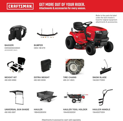 CRAFTSMAN 36 Inch Riding Lawn Mower Tractor Battery Powered Electric Riding Mower Compact Rear Engine Rider Craftsman