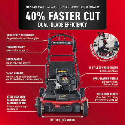 Toro TimeMaster mower for faster, easier lawn care TORO