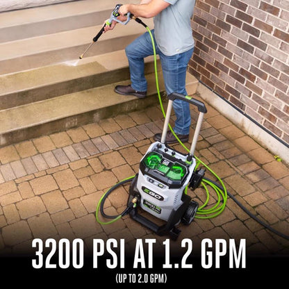EGO POWER+ 3200-PSI 1.2-GPM Cold Water Battery Pressure washer with 5 Spray Tips