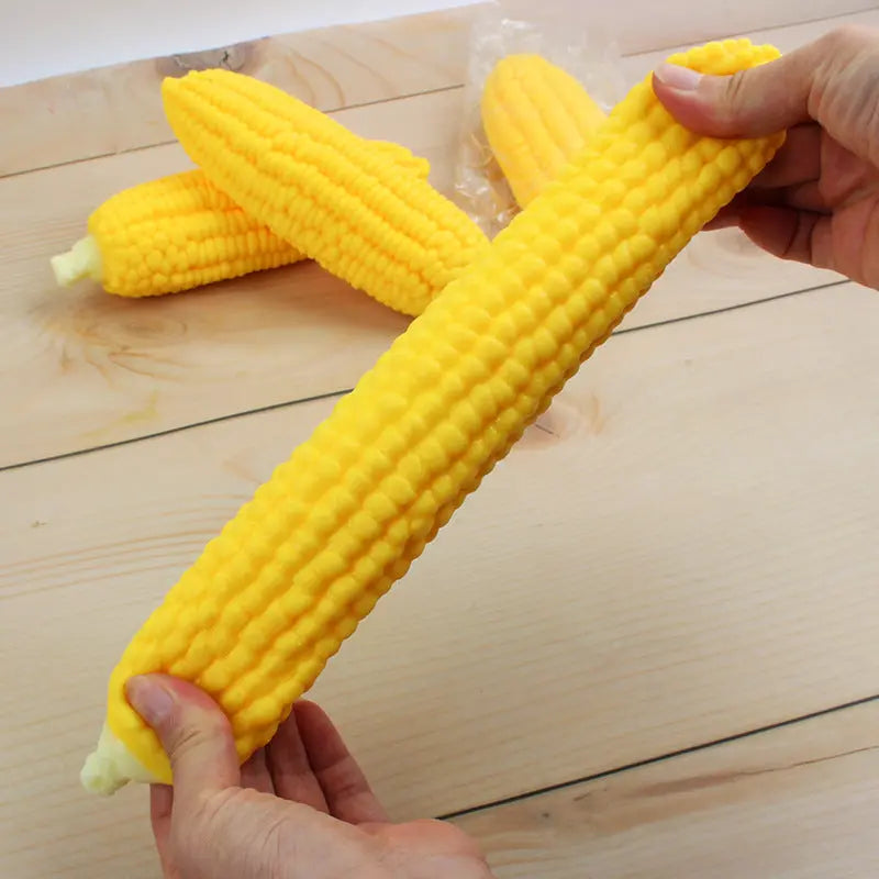 Creative Squishy Simulation Corn TPR Soft Stress Relief Pull-and-Play Corn Decompression Toy eprolo