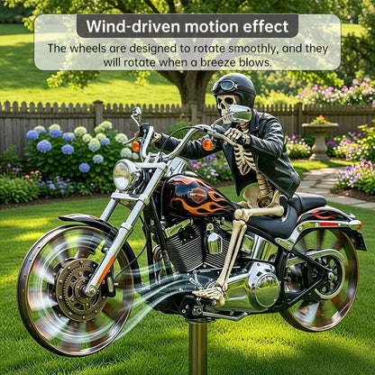 Motorcycle Wind Spinner Metal Decorative Pinwheel Windmill for Yard for Outdoor Patio Lawn Garden Landscape Backyard Art Decor eprolo