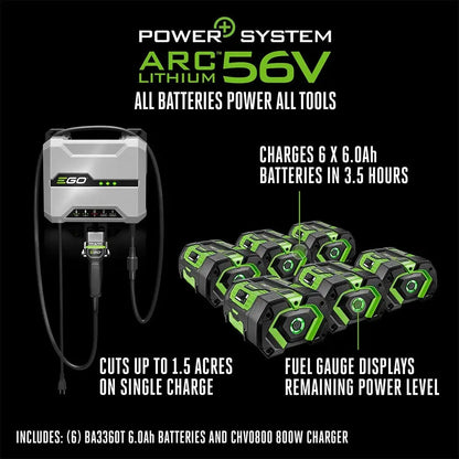 EGO POWER+ TR4204 42-In Electric Riding Lawn Mower 56V Battery Lawn Tractor Ego Power+