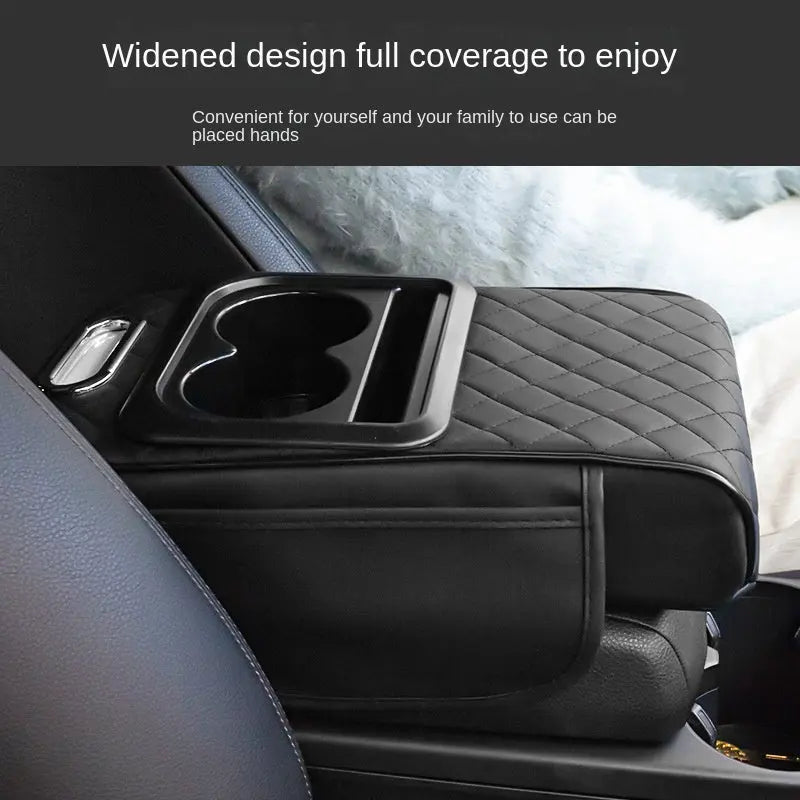 Car Armrest Pad Multi-functional Cup Holder Car Tissue Box Automotive Interior Leather Armrest Riser Pad eprolo