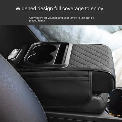 Car Armrest Pad Multi-functional Cup Holder Car Tissue Box Automotive Interior Leather Armrest Riser Pad eprolo