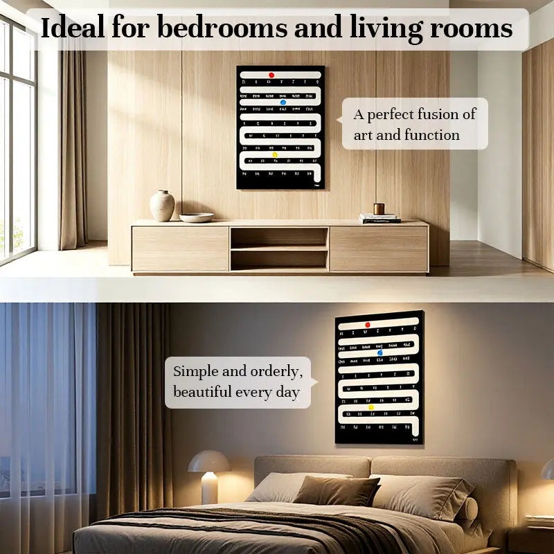 Nordic Style Acrylic Desktop Calendar - Creative Home & Wall Decor for Living Room, Bedroom eprolo