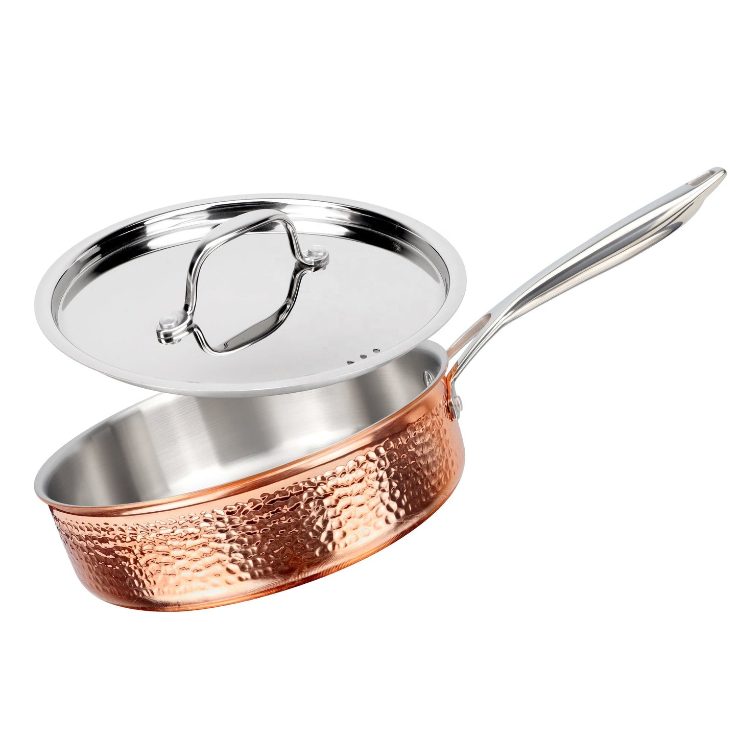 ChefHammer™ Tri-Ply Copper & Stainless Steel Cookware Set. Veteranshops.com
