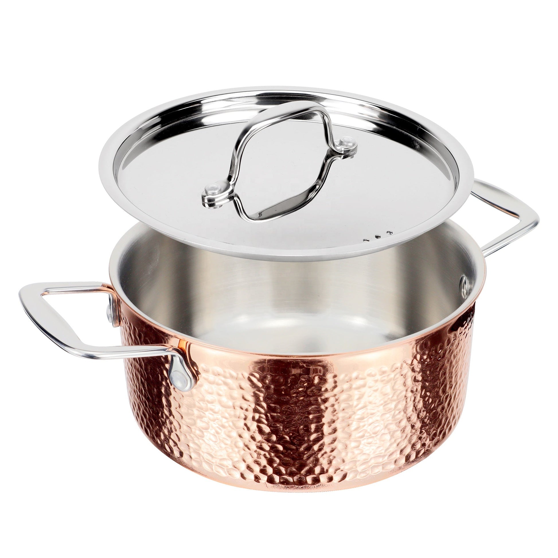 ChefHammer™ Tri-Ply Copper & Stainless Steel Cookware Set. Veteranshops.com