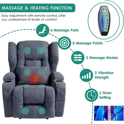 MassaLuxe™ Recharge Recline Relax Veteranshops.com