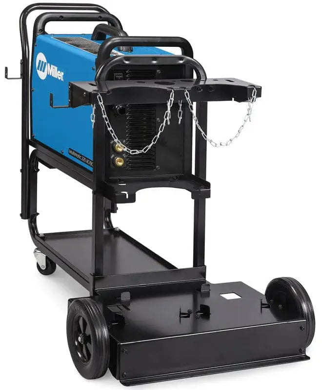 Miller Multimatic 220 AC/DC Multiprocess Welder with Dual Cylinder Cart and Wireless Foot Control – MPN 951000104 MILLER