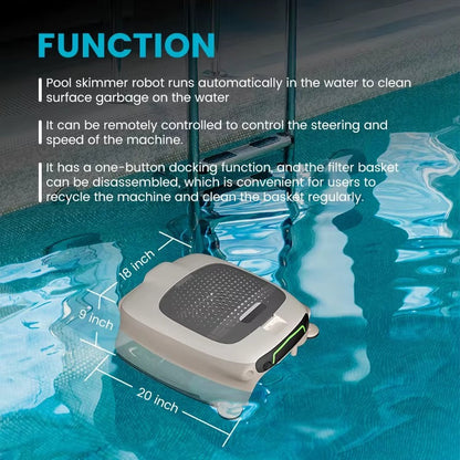 SolaraSkim Pro™ Solar Robotic Pool Cleaner Veteranshops.com