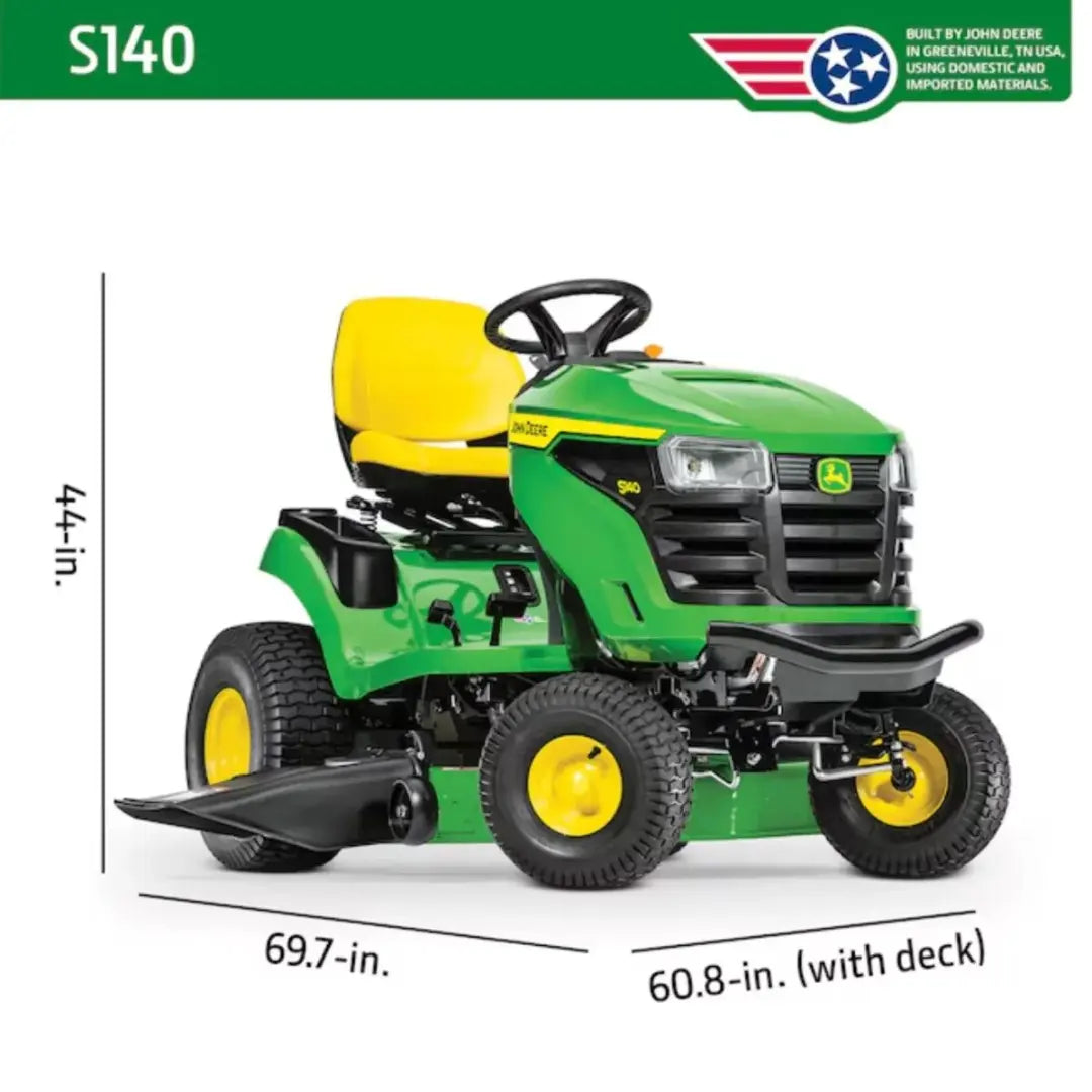 John Deere S140 48-in 22-HP V-Twin Gas Lawn Tractor John Deere