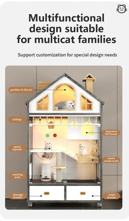VillaMeow™ Ultra-Slim Luxury Villa Veteranshops.com