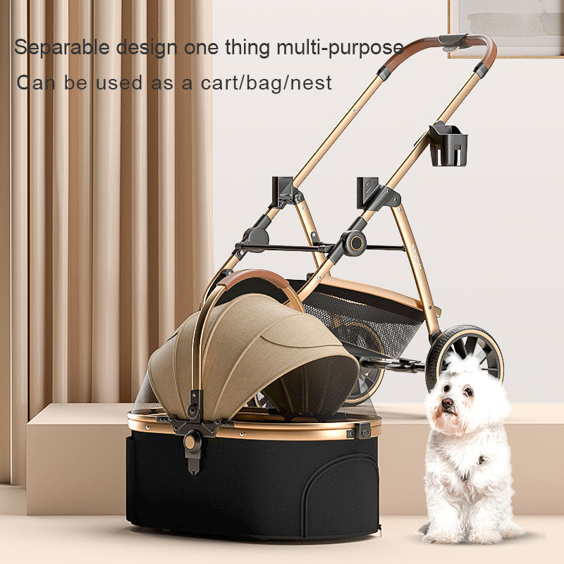 PawVoyage™ Elite 4-Wheel Pet Stroller Ultimate Luxury Carrier Veteranshops.com