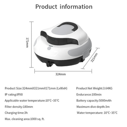 PureWave HydroClean Pro X3 Robotic Pool Cleaner Veteranshops.com