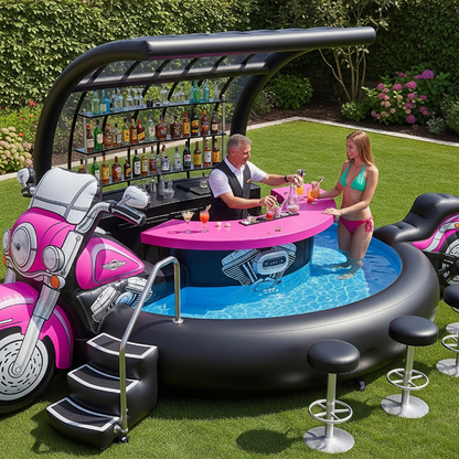 Aqua Fortress Elite™ Floating Water Castle & Pool Bar Veteranshops.com