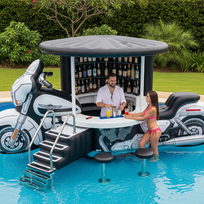 Aqua Fortress Elite™ Floating Water Castle & Pool Bar Veteranshops.com