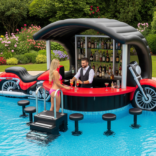 Aqua Fortress Elite™ Floating Water Castle & Pool Bar Veteranshops.com