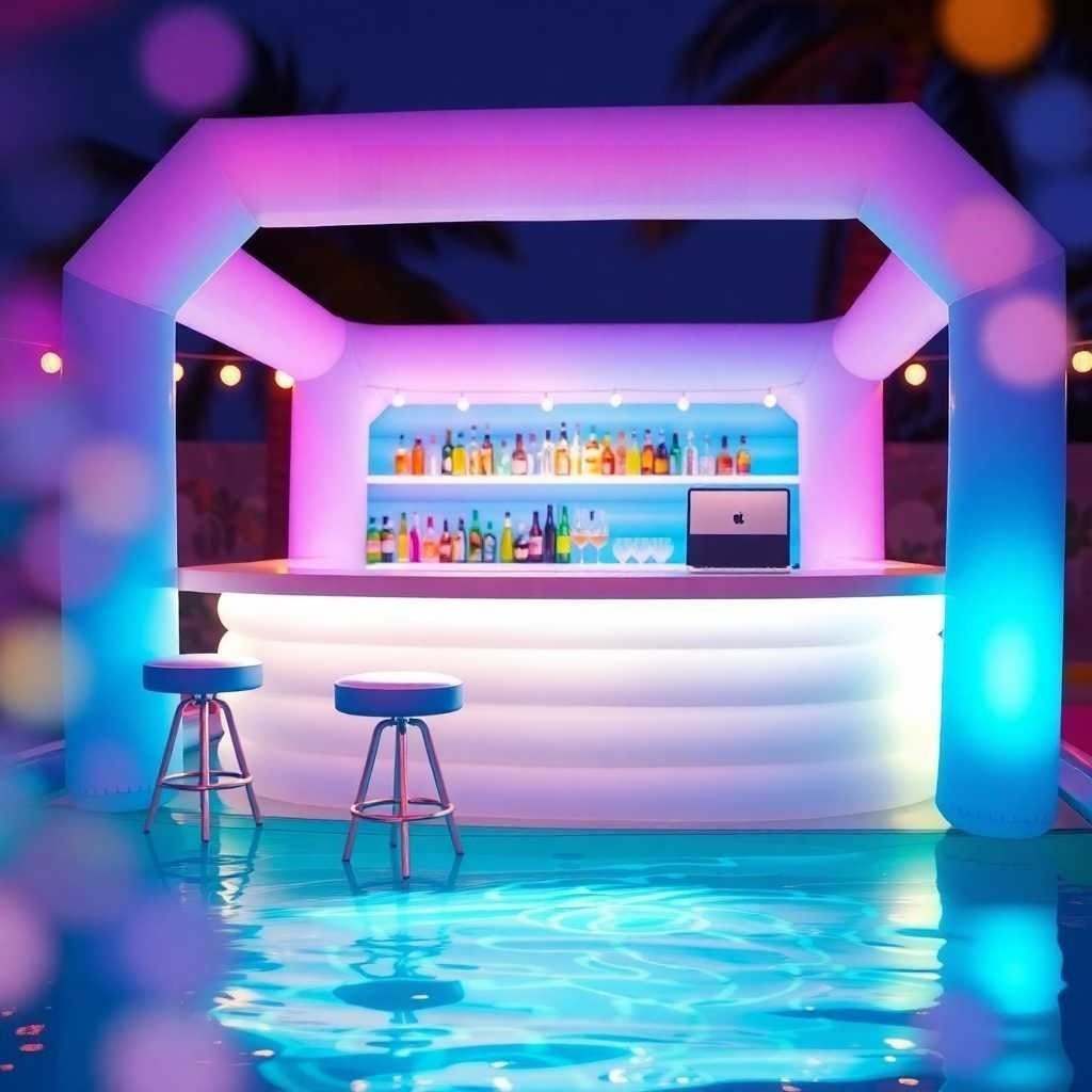 SplashHub™ Inflatable Pool Bar Veteranshops.com