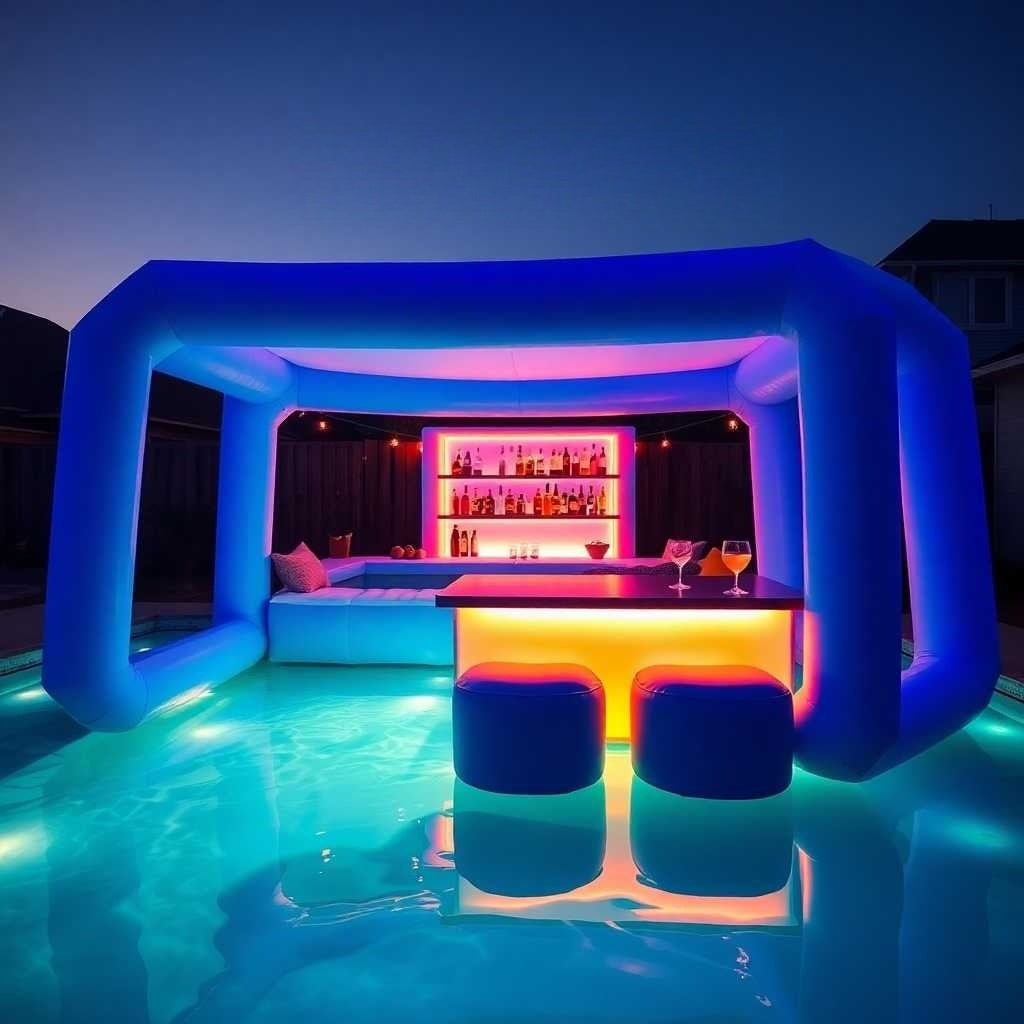 SplashHub™ Inflatable Pool Bar Veteranshops.com