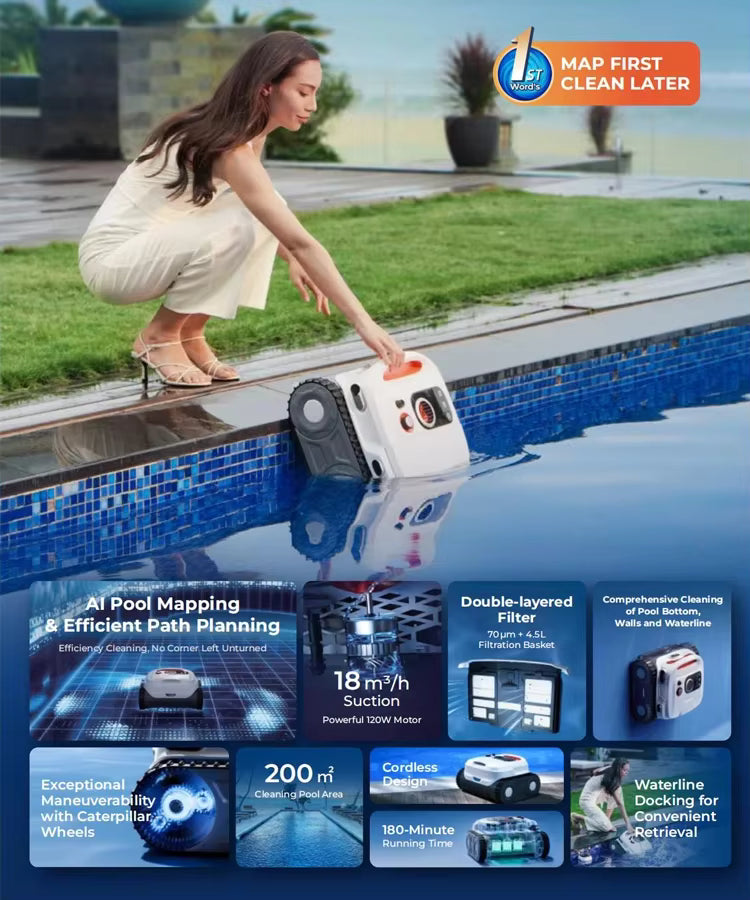 AQUAVORTEX PRO™ | Wireless Robotic Pool Cleaner Veteranshops.com