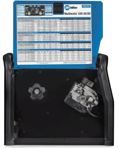 Miller Multimatic 220 AC/DC Multiprocess Welder with Dual Cylinder Cart and Wireless Foot Control – MPN 951000104 MILLER