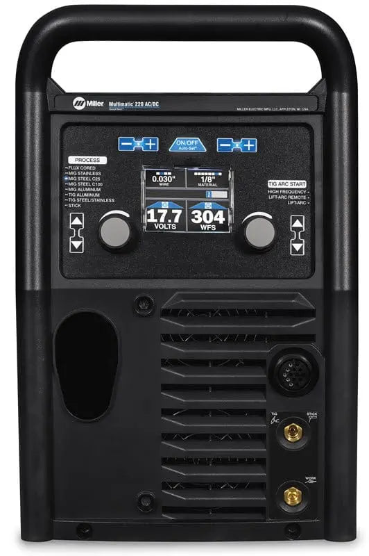 Miller Multimatic 220 AC/DC Multiprocess Welder with Dual Cylinder Cart and Wireless Foot Control – MPN 951000104 MILLER
